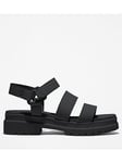 Timberland London Vibe Flat Sandals - Black, Black, Size 7, Women