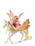 Schleich Fairy Feya With Pegasus Unicorn Patterned Schleich