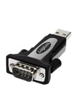 USB 2.0 adapter USB-A/M to DB9 (RS232)/M black/grey