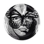 Carolina Gynning Golden Butterfly bricka o31 cm Black-white