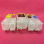 5X Refillable Cartridges + 500ML INK FOR EPSON XP 530 540 630 635 640 830 900 33