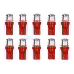 t10 w5w röd Led 5050SMD chipx5 12v DC  10-pack Röd