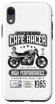 Coque pour iPhone XR Café Racer Moto Anniversaire Motard Né en 1965