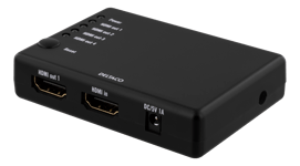 DELTACO HDMI splitter, 1x HDMI in, 4x HDMI ut, 6,75 Gbit/s, svart