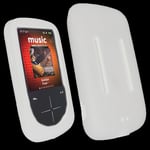 NEW White Silicone Skin for SanDisk Sansa Fuze Plus+ Case MP3 Fuse+ Cover Holder