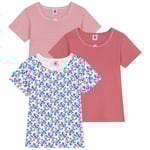 Petit Bateau 3-pack Bomulls-T-shirts Rosewood Marshmallow | Vit | 2 years