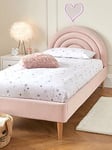 Very Home Rainbow Children's Single Bed Frame with Mattress Options (Buy and SAVE!) - Pink - Bed Frame With Standard Mattress, Pink