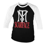Scarface TM Logo Baseball 3/4 Sleeve Tee, Long Sleeve T-Shirt