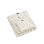 Tekla - Bath Sheet 100x150, Sienna Stripes - Handdukar och badlakan - Beige,Vit
