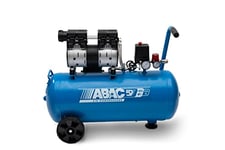 ABAC Compresseur d'Air Silencieux EASE-AIR 50, Compresseur d'Air sans Huile, Pression Maximale 8 Bar, Puissance 1 ch, Réservoir 50 litres, Niveau Sonore 59 dB, Blue