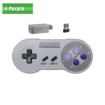 Violet Manette De Jeu Sans Fil 2.4ghz, Pour Nintendo Nes & Snedes Classic Mini, Contrôleur De Console, Joystick, Nouveau