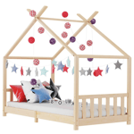 Toddlers House Bed Frame Montessori Floor Bedstead Solid Wooden Kids Playhouse