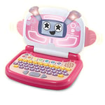 VTech - Ordinateur portable éducatif préscolaire, petit pixel, ordinateur pour enfants de plus de 3 ans, couleur rose, version ESP