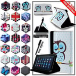 For Various 8" Huawei Mediapad Tablet - Folio Stand Leather Cover Case + Stylus