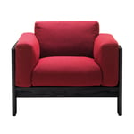 Knoll - Bastiano Lounge Chair, Tyg: Kat. B - Knoll Velvet - K78483 - Röd - Fåtöljer