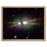 Hubble Space Telescope Image Rainbow Image Of The Egg Nebula Light Ripples Reflecting On The Dying Star's Dust Shells Art Print Framed Poster Wall Dec