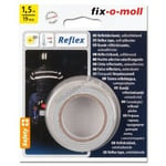 Fix-o-moll reflex tape klar/sølv 3mx19mm 80303 ny