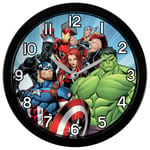 Disney Marvel Avengers Kids Wall Clock - Black