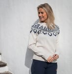 Tufte Robin Pattern Sweater, Dame Off White XL