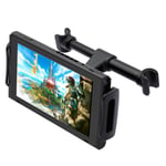 Car Headrest Mount Compatible with Nintendo Switch & OLED Model, Adjustable Universal Car Holder for Game Console/Phone/Tablets (4"-11")