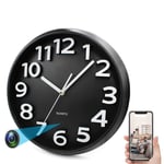 YMS HD 1080P WiFi Spy Camera (5000mAh Battery) Wall Desk Clock Hidden Camera Alarm Clock for Home Security Nanny Cam Support iOS/Android/PC Remote Real-time Video and Motion Detection Alarm