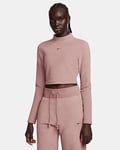 Nike Sportswear Phoenix Plush Women's Slim Mock-Neck Long-Sleeve Cropped Cosy Fleece Top