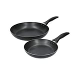 KitchenCraft Non Stick Frying Pan Set in Gift Box, 28cm & 20cm Aluminium Frying Pans
