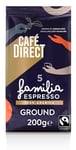 Cafedirect Fairtrade Familia Espresso Ground Coffee 200 g (Pack of 6)
