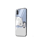 uulalala Phone Case For Iphone 7 8 Plus Iphone 6 6S For Iphone 11 Pro Max X Xs 10 Glass Tpu Penguin Polar Bear Fashion Cute Cover-G2-For Iphone Xs Max