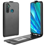 HualuBro OPPO Realme 5 Pro Case, Retro PU Leather Shockproof Wallet Folio Flip Case Cover with Card Slot Holder and Magnetic Closure for OPPO Realme 5 Pro Phone Case (Black)