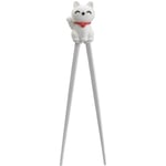 Tokyo Design Studio Children Chopsticks 22cm Lucky Cat White