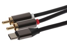Maplin Câble USB-C vers double prise phono RCA, 2 m