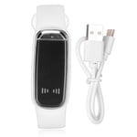 Digital Klocka LED-Skärm 12/24 Timmar Uppladdningsbar Stilren Elektronisk Armbandsur för Män Kvinnor Vit