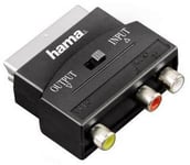 Adapter HAMA 3xRCA - SCART, omkopplingsbar in/ut