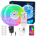 Bluetooth LED Strip Lights 20M, ALED LIGHT Music Sync Color Changing 600LEDs RGB 5050 Rope Light Strips Kit App Control with Remote for Home Decor, Ceiling, Bedrooms, Party TV Kitchen Kit(2x10m)