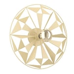 EGLO Flush ceiling light Fradelo 1, elegant retro style wall lamp made of gold-finished metal, geometric living room and bedroom lighting, E27 socket, Ø 42,5 cm