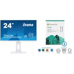 Ecran iiyama 24" Prolite XUB2492HSU-B1, IPS LED, FHD, VGA/HDMI/DP + Microsoft Office 365 Famille | Téléchargement