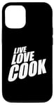 Coque pour iPhone 14 Pro Live Kitchen Love Cook Toque de chef 5 étoiles Cuisine