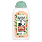 Le Petit Marseillais | Shampooing Nutrition BIO Karité & Aloe Vera (flacon de 240 ml) – Shampoing pour tous types de cheveux – 98 % d'ingrédients d'origine naturelle, sans sulfate et sans silicone