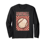 Vintage Baseball Sunburst Popular Fan Long Sleeve T-Shirt