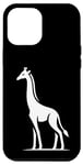 iPhone 15 Pro Max White Silhouette Giraffe Minimalist Case