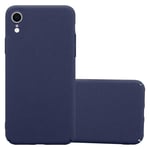 Cadorabo Case works with Apple iPhone XR in FROSTY BLUE - Shockproof and Scratch Resistent Plastic Hard Cover - Ultra Slim Protective Shell Bumper Back Skin