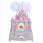 Jakks Pacific Disney Princess 100th Celebration Castle Jewellery Box Keepsake with Enchanting Fireworks Lights and Sounds Accessory Ring Included. Perfect Gift for Girls Ages 3+