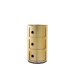 Kartell - Componibili Metallic 3 - Gold - Laatikostot - Anna Castelli Ferrieri - Kulta - Muovi