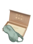 Lenoites Mulberry Sleep Mask With Pouch Green Grön