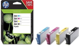 Original Genuine 4x HP 364 Ink Cartridges Photosmart Printers J3M82AE T9D88EE UK