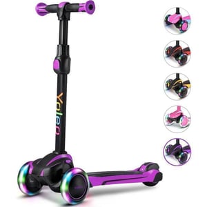Trottinette Enfant 3 En 1 – Avec Siège, Réglable En Hauteur, Roues Lumineuses, Pour 2 à 8 Ans