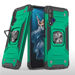 Swdan csae Compatible with OPPO A72,The back cover has a hidden video car magnetic bracket Body Rugged Holster Case for OPPO A72 (green)