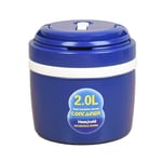 LOVIVER Car Insulated Bucket Summer Round Thermal Leakproof Ice Cube Cooler Beverage Cooler for Wine Vegetable Storage - 2L Blue