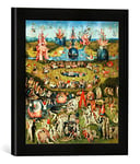 Kunst für Alle 'Image encadrée de Hieronymus Bosch Impression d'art Le Jardin de la lüste, dans Main Haute qualité Cadre de Photos, 30 x 30 cm, Noir Mat